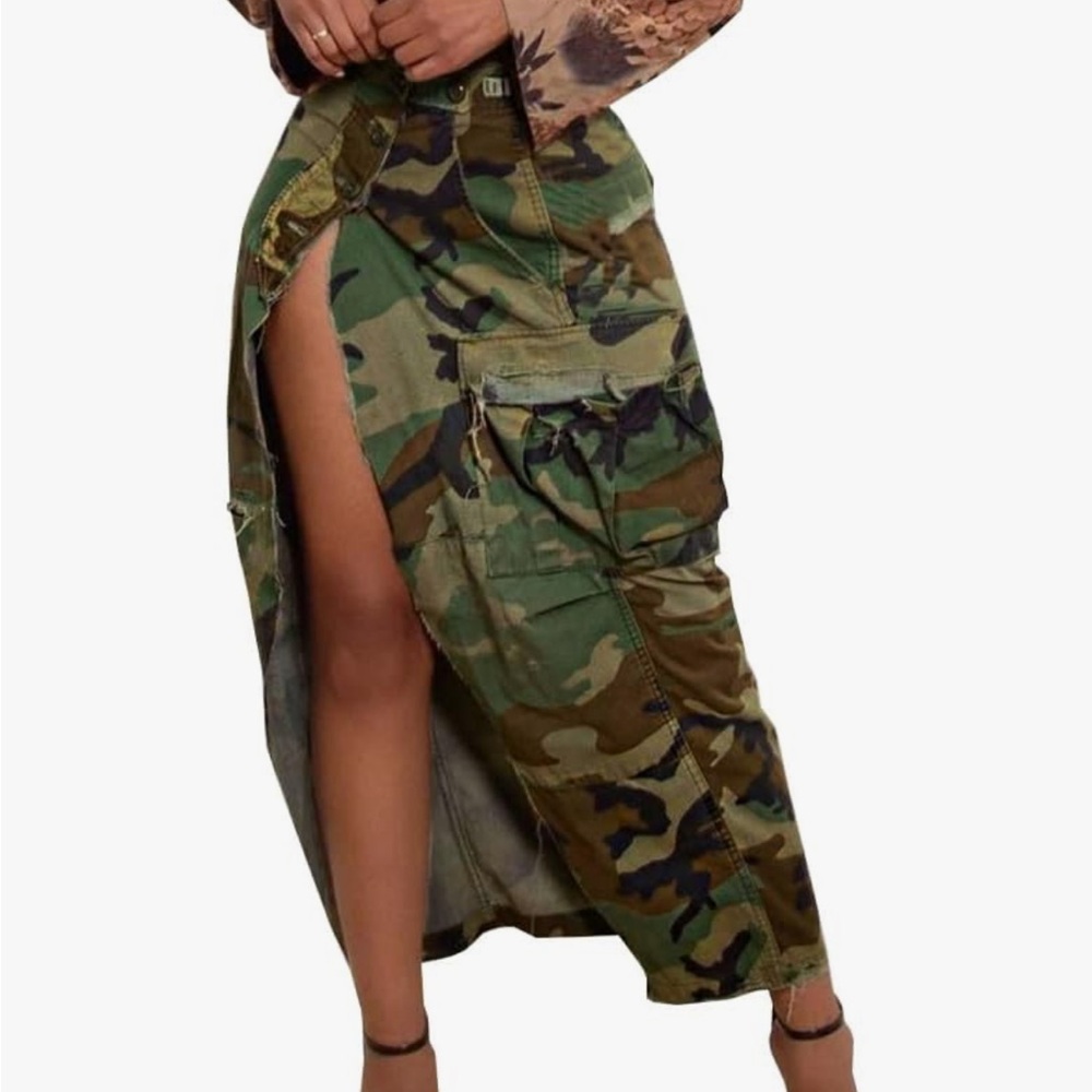 Camouflage Maxi Skirt